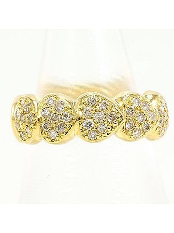 Unbranded 18K (18-karat) Yellow Gold Ring with 0.38g Diamond, Total Weight Approx. 4.2g, Jewelry (view 1)