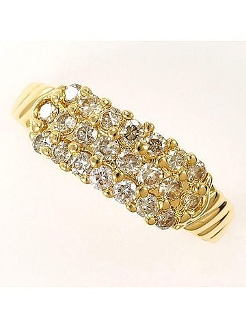 Unbranded 18K (18-karat) Yellow Gold Ring with 0.56ct Diamond, Total Weight Approx. 2.9g, Jewelry (view 1)