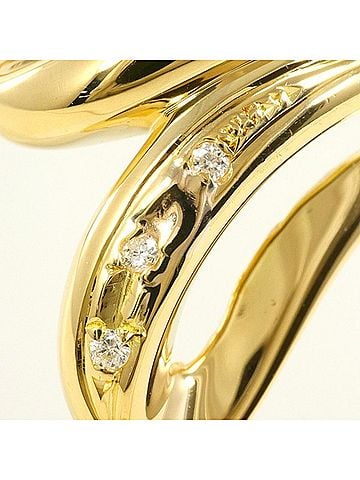 Unbranded 18K (18-karat) Yellow Gold Ring with Diamond, Total Weight Approx. 5.1g, Jewelry (view 2)