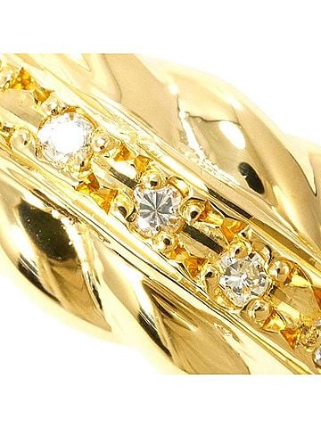 Unbranded 18K (18-karat) Yellow Gold Ring with 0.07g Diamond, Total Weight Approx. 3.6g, Jewelry (view 2)