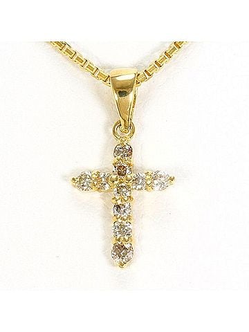 Unbranded 18K (18-karat) Yellow Gold Necklace with 0.25ct Diamond, Total Weight Approx. 3.5g, 40cm, Jewelry (view 1)