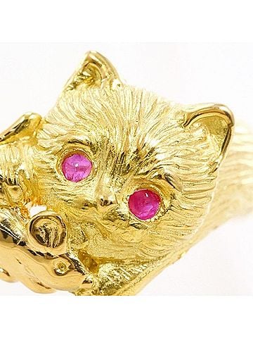 Unbranded 18K (18-karat) Yellow Gold Ring with Ruby, Total Weight Approx. 4.0g, Jewelry (view 2)
