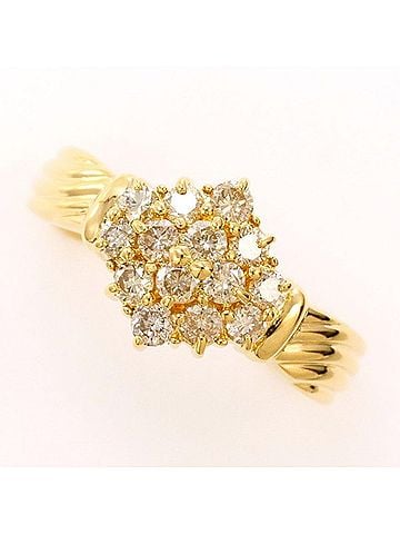 Unbranded 18K (18-karat) Yellow Gold Ring with 0.50ct Diamond, Total Weight Approx. 2.9g, Jewelry (view 1)