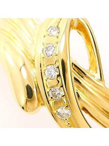 Unbranded 18K (18-karat) Yellow Gold Ring with 0.05mm Diamond, Total Weight Approx. 4.3g, Jewelry (view 2)