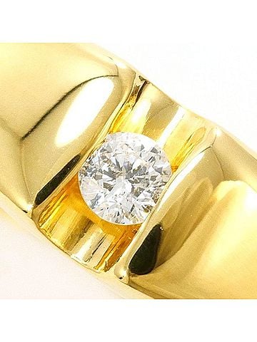 Unbranded 18K (18-karat) Yellow Gold Ring with 0.07g Diamond, Total Weight Approx. 3.7g, Jewelry (view 2)