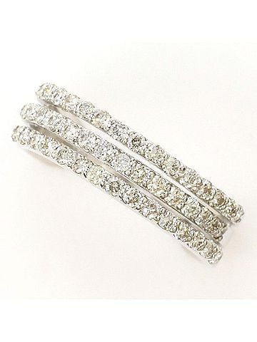 Unbranded 18K (18-karat white gold) ring with a 0.50ct diamond. Total weight approximately 3.2g. Jewelry. (view 1)