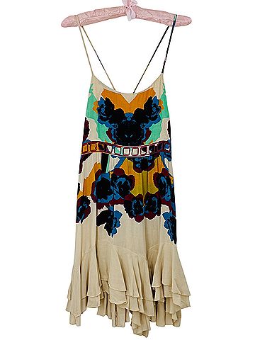Free People NWT FP Floral Print Ruffle Mini Slip Dress | Grunge Fairycore Boho Twee Festival Coquette Indie Y2K Casual Dress (view 2)