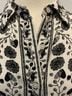 Max Studio Floral Black White 3/4 Sleeve Button-Down Shirt Size M - photo 5