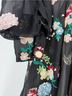 Mac Duggal 100% Polyester Floral Black Cocktail Dress Size 4 - photo 6