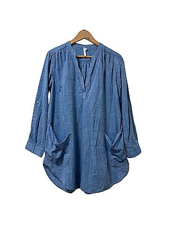 Seafolly Boyfriend Chambray Beach Shirt Bodysuit (view 1)