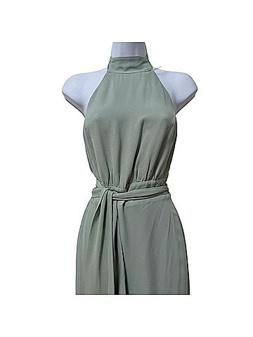 Reformation Lizabeth Halter Open Back Midi Cocktail Dress (view 2)