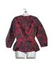 Ann Taylor 100% Polyester 100% Polyester Floral Red Black Jacket Size 6 - photo 2