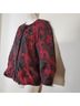 Ann Taylor 100% Polyester 100% Polyester Floral Red Black Jacket Size 6 - photo 6