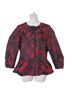 Ann Taylor 100% Polyester 100% Polyester Floral Red Black Jacket Size 6 - photo 1