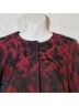 Ann Taylor 100% Polyester 100% Polyester Floral Red Black Jacket Size 6 - photo 4