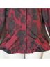 Ann Taylor 100% Polyester 100% Polyester Floral Red Black Jacket Size 6 - photo 5