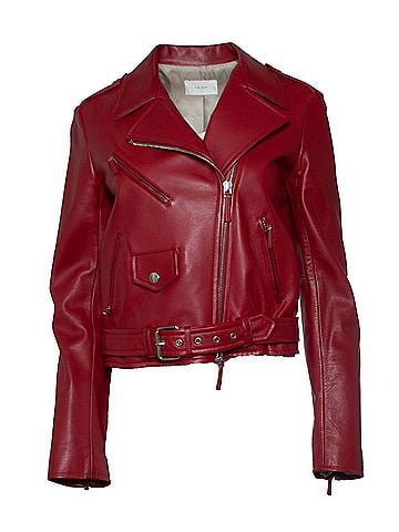 The Row The Row, red leather biker jacket (view 1)