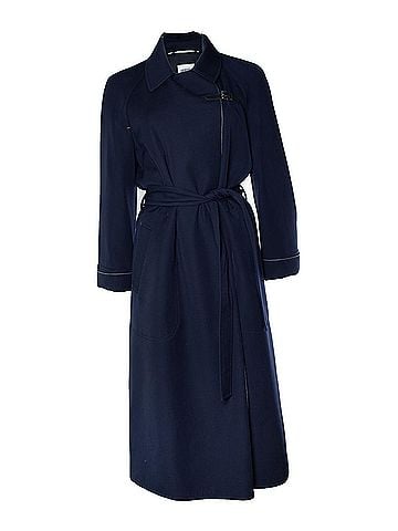 Hermès Hermes, blue wool trench coat (view 1)