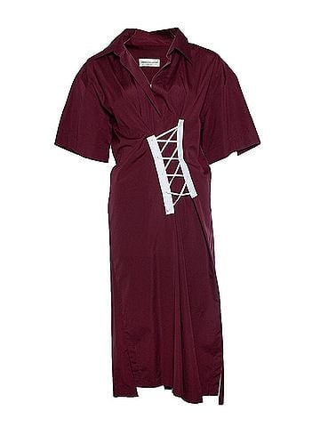 Dries Van Noten Dries van Noten, Delick lace- gathered poplin dress (view 1)