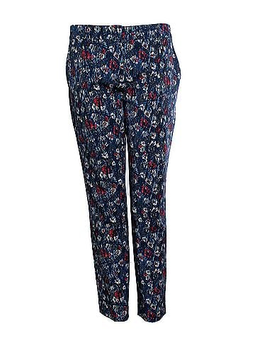 Prada Prada, Floral and striped pantalon in blue (view 1)