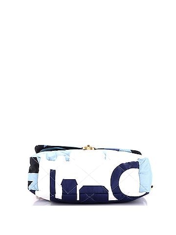 Chanel 19 Flap Bag Quilted Printed Silk Maxi (view 2)