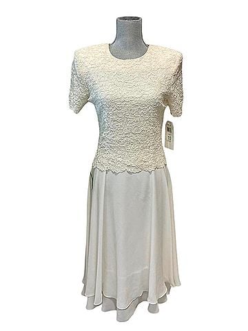 After Dark Petite Vintage 80s Wedding Cocktail Dress (view 1)
