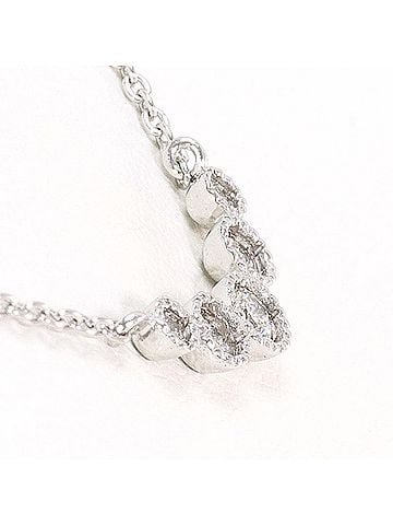 Unbranded 18K (18-karat white gold) necklace with a 0.14 ct diamond, total weight 1.9g, 41cm length. Jewelry. (view 2)