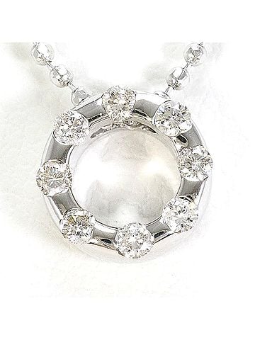 Unbranded 18K (18-karat white gold) necklace with a 0.11 ct diamond, total weight 2.7g, 40cm length. Jewelry. (view 1)