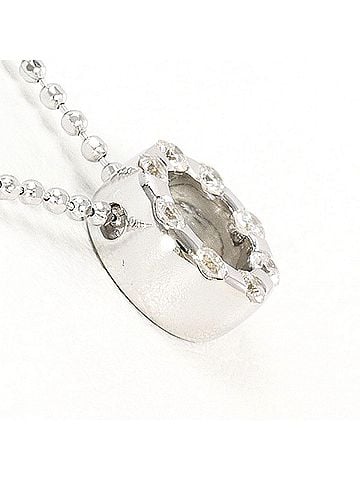 Unbranded 18K (18-karat white gold) necklace with a 0.11 ct diamond, total weight 2.7g, 40cm length. Jewelry. (view 2)