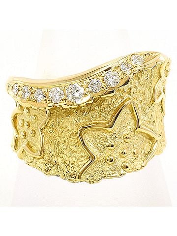 Unbranded 18K (18-karat) Yellow Gold Ring with 0.24ct Diamond, Total Weight 13.0g, Jewelry (view 1)