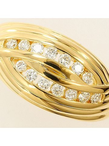 Unbranded 18K (18-karat) Yellow Gold Ring with 0.20ct Diamond, Total Weight 3.0g, Jewelry (view 2)