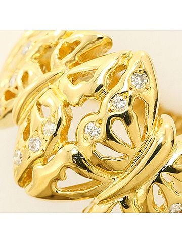 Unbranded 18K (18-karat) Yellow Gold Ring with 0.17ct Diamond, Total Weight 6.0g, Jewelry (view 2)