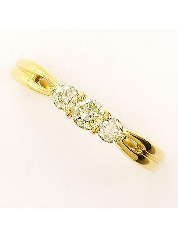 Unbranded 18K (18-karat) Yellow Gold Ring with Diamond (0.36ct), Total Weight 2.9g, Jewelry (view 1)