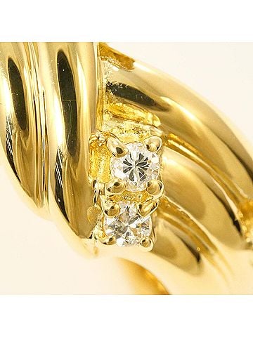 Unbranded 18K (18-karat) Yellow Gold Ring with 0.14ct Diamond, Total Weight 7.1g, Jewelry (view 2)