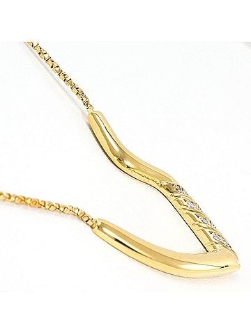 Unbranded 18K (18-karat) Yellow Gold Necklace with 0.09ct Diamond, Total Weight 9.8g, 54cm, Jewelry (view 2)