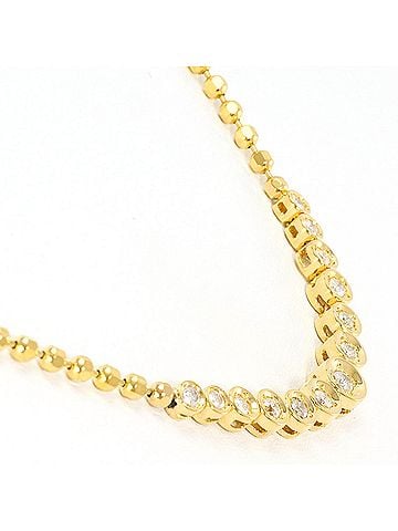 Unbranded 18K (18-karat) Yellow Gold Necklace with 0.54ct Diamond, Total Weight 12.5g, 44cm Length, Jewelry (view 2)