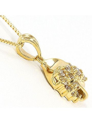 Unbranded 18K (18-karat) Yellow Gold Necklace with 0.27ct Diamond, Total Weight 3.2g, 40cm Length, Jewelry (view 2)