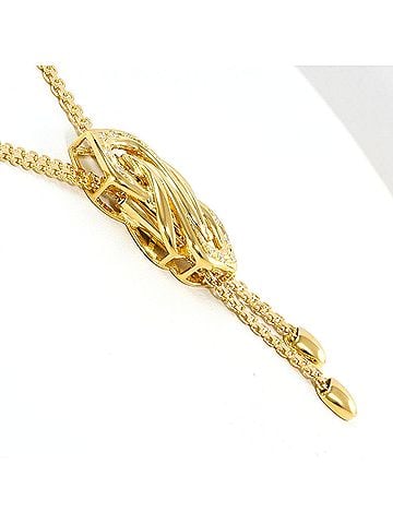 Unbranded 18K (18-karat) Yellow Gold Necklace with 0.10ct Diamond, Total Weight 20.5g, 81cm Length, Jewelry (view 2)