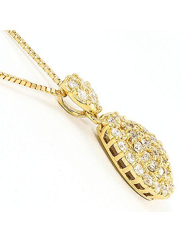 Unbranded 18K (18-karat) Yellow Gold Necklace with 0.75ct Diamond, Total Weight 4.4g, 45cm Length, Jewelry (view 2)