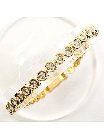 Unbranded 18K (18-karat) Yellow Gold Bracelet with Diamonds, 2.00 ct, Total Weight 12.2g, 18cm, Jewelry (view 1)