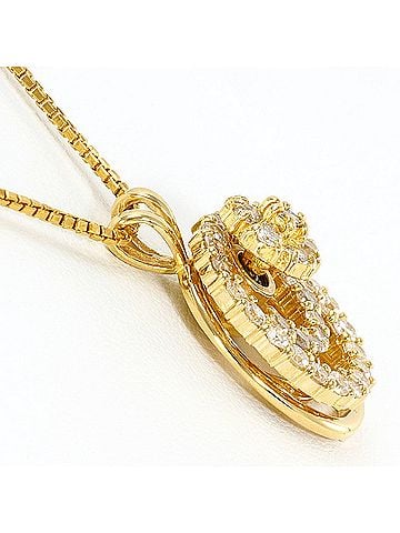 Unbranded 18K (18-karat) Yellow Gold Necklace with 0.80ct Diamond, Total Weight 6.2g, 40cm Length, Jewelry (view 2)