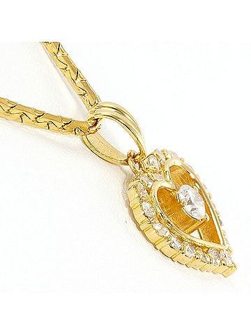 Unbranded 18K (18-karat) Yellow Gold Necklace with 0.51ct Diamond, Total Weight 6.8g, 43cm, Jewelry (view 2)