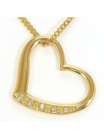 Unbranded 18K (18-karat) Yellow Gold Necklace with 0.03ct Diamond, Total Weight 4.7g, 40cm Length, Jewelry (view 1)