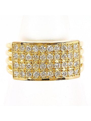 Unbranded 18K (18-karat) Yellow Gold Ring with 0.54ct Diamond, Total Weight 5.2g, Jewelry (view 1)