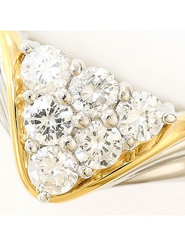 Unbranded PT900 Platinum 18K Yellow Gold Ring with 0.50ct Diamond, Total Weight 4.8g, Jewelry (view 2)
