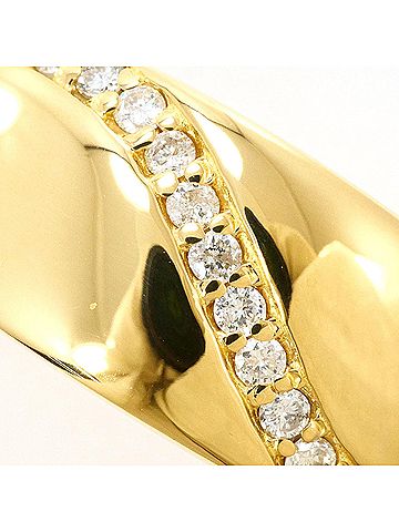 Unbranded 18K (18-karat) Yellow Gold Ring with 0.16ct Diamond, Total Weight 4.3g, Jewelry (view 2)
