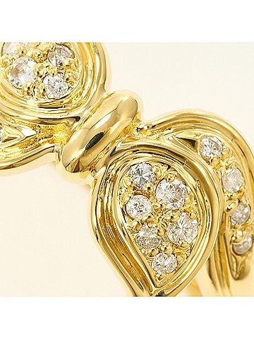 Unbranded 18K (18-karat) Yellow Gold Ring with 0.19ct Diamond, Total Weight 4.4g, Jewelry (view 2)