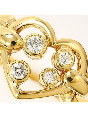 Unbranded 18K (18-karat) Yellow Gold Ring with 0.11ct Diamond, Total Weight 3.6g, Jewelry (view 2)