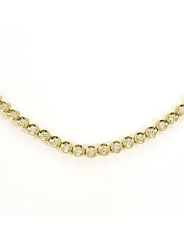 Unbranded 18K (18-karat) Yellow Gold Necklace with 2.82ct Diamonds, Total Weight 25.4g, 40cm Length, Jewelry (view 1)