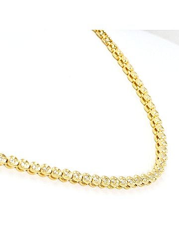 Unbranded 18K (18-karat) Yellow Gold Necklace with 2.82ct Diamonds, Total Weight 25.4g, 40cm Length, Jewelry (view 2)